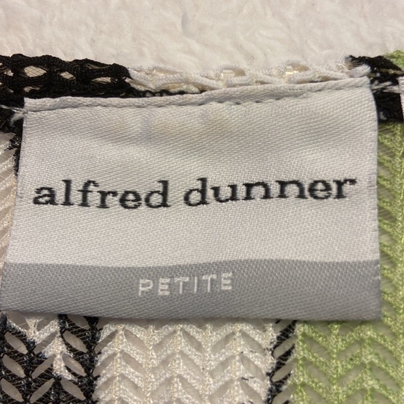 Alfred Dunner Open Front Chevron Pattern Cardigan Preowned Size PM - Picture 5 of 9